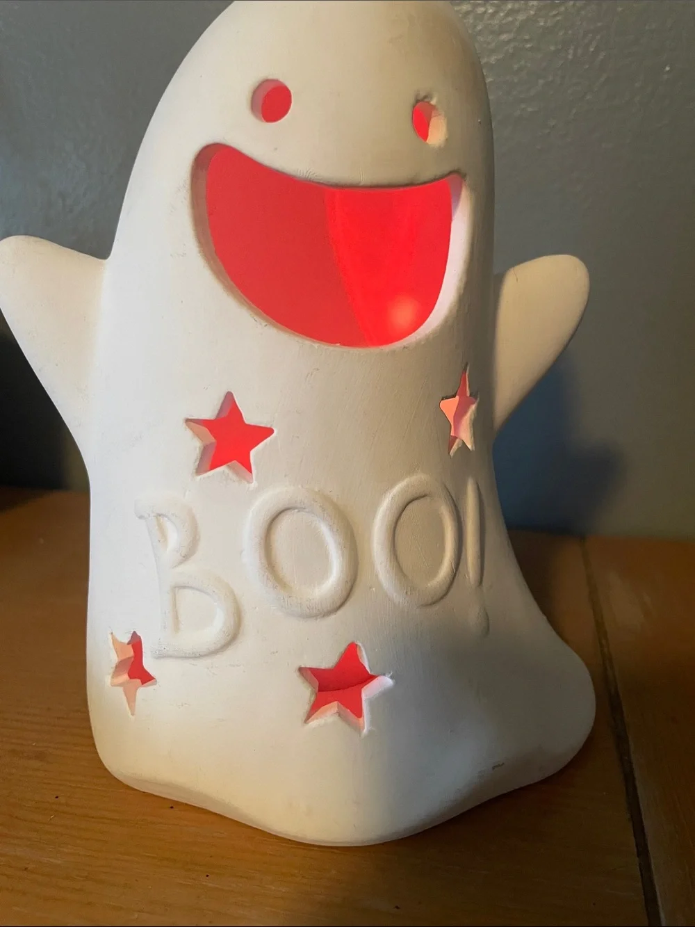 Target White Ceramic Ghost Figurine with 'Boo' Cutouts